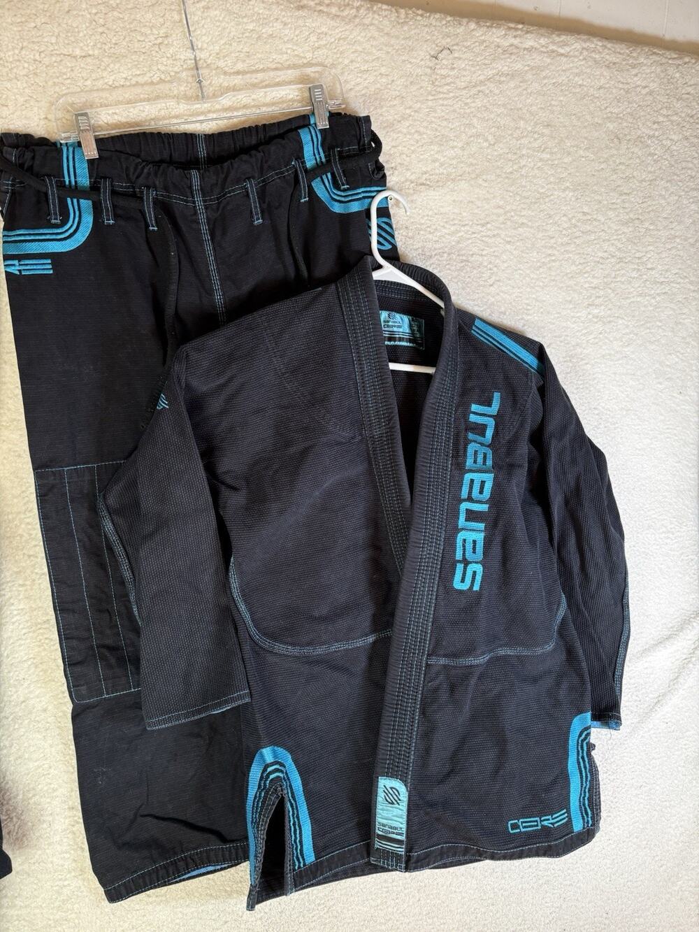 Sanabul Core Jiu-Jitsu Gi A2 Black Blue Adult Unisex Martial Arts Uniform Set